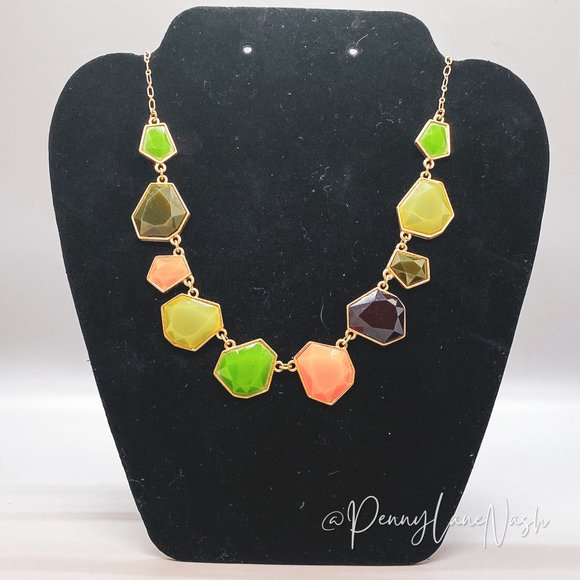 Vintage Jewelry - Vintage Multicolor Geometric Necklace
